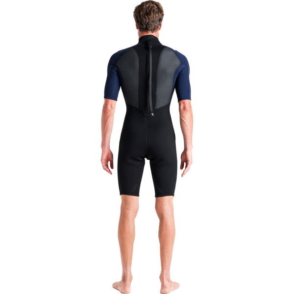 2026 C-Skins Herre Element 2 3/2mm Back Zip Shorty Våddragt C-el32shm - Sort / Skifer / Cyan